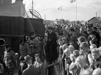 En serie bilder tagna för Hamnstyrelsens räkning vid firandet av hamnens 100-årsjubileum 1938.