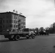 Mjölkbil framför Centralpalatset år 1949.