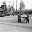 Fallskärmsjägarskolan i Karlsborg 1958. Örnparaden.