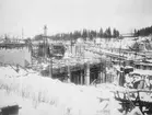 Kraftverk i Klarälvdalen från norr till söder.  En gåva till museet från Ingela Thorsell, Karlstad. Krakeruds kraftstation den 10 januari 1919.