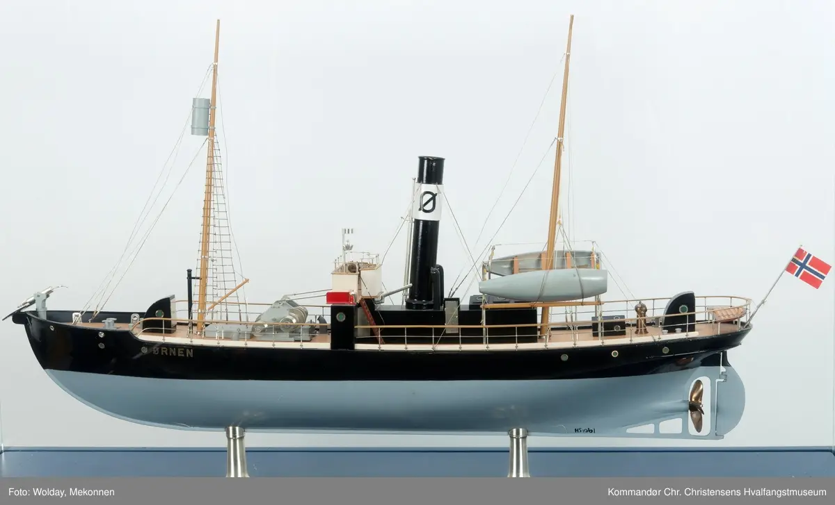 Modell av fartøy "Ørnen", hvalbåt