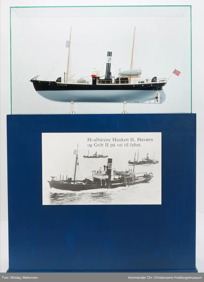 Modell av fartøy "Ørnen", hvalbåt