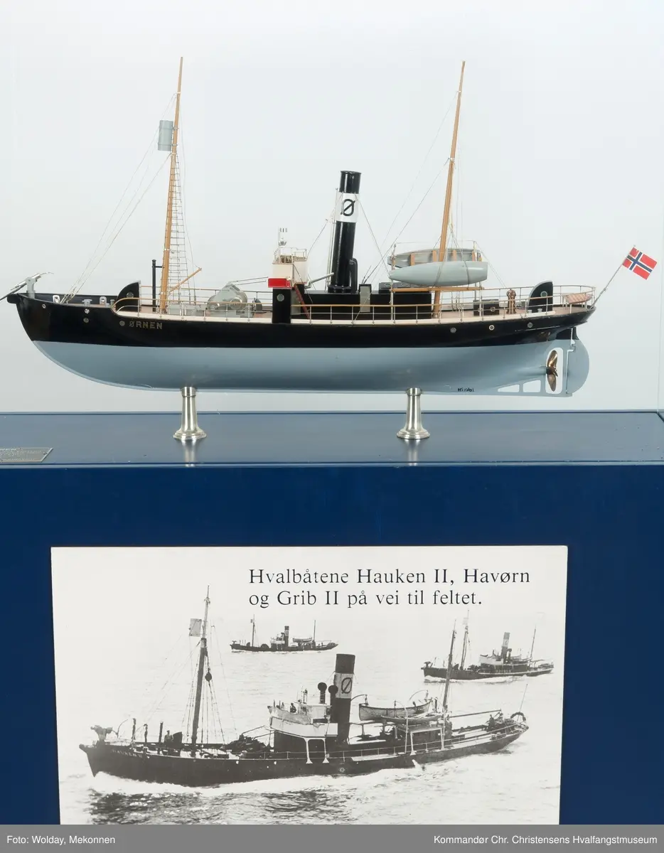 Modell av fartøy "Ørnen", hvalbåt