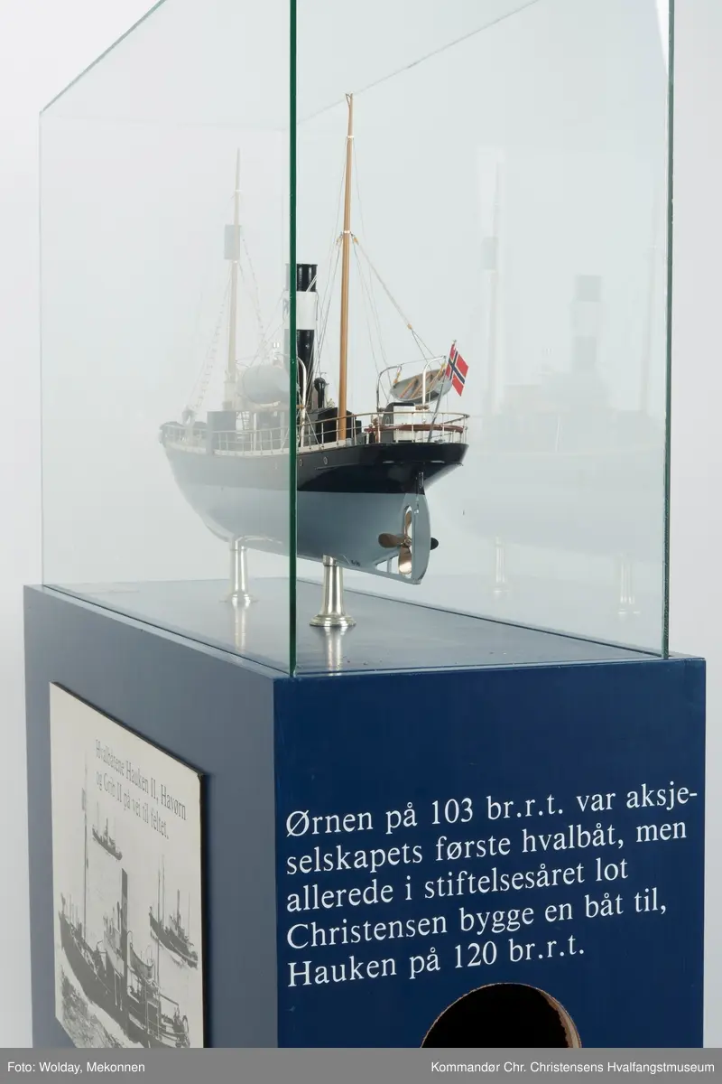 Modell av fartøy "Ørnen", hvalbåt