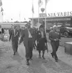 Gävleutställningen 1946
arrangerades 21 juni - 4 augusti. En utställning med anledning av Gävle stads 500-årsjubileum. På 350.000 kv.m. visade 530 utställare sina produkter. Utställningen besöktes av ca 760.000 personer.

Pressmän