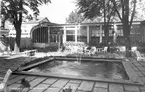 Grand Central Hotell, Gävle. Trädgården med barterrassen. Den 4 augusti 1942