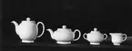 Kaffe och teservis, modell X, från Gefle Porslinsfabrik.