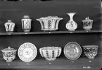 Vaser och skålar från Gefle Porslinsfabrik.