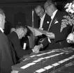 Ahlgrens Tekniska Fabrik AB, 70 årsjubileum.  Middag och medaljutdelning på Central Hotellet. 8 juni 1956.