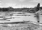 Timmerupplag och flottning, Testeboån, Åmotsbruk.