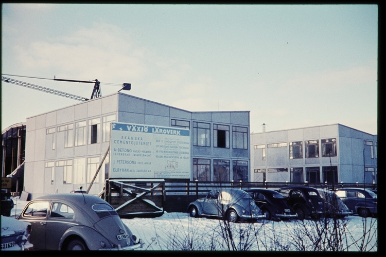 Katedralskolan under uppbyggnad, trol. 1957.