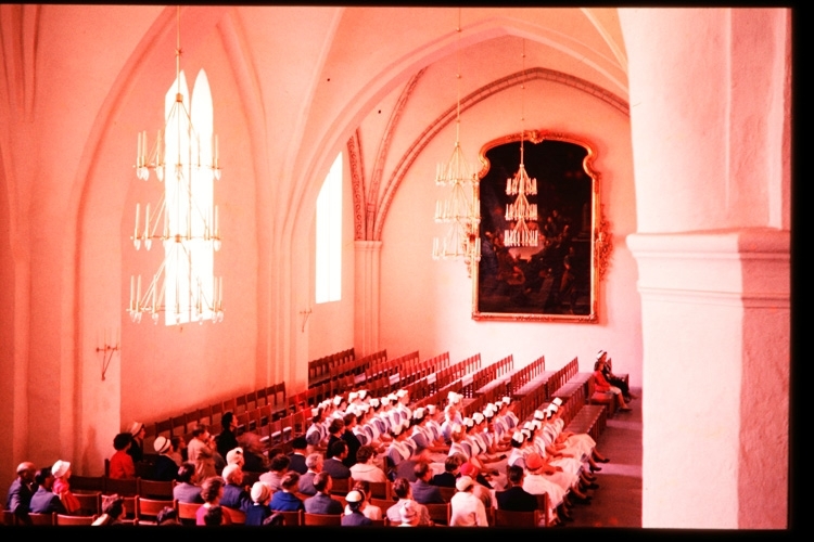 Sjuksköterskeinvigning i Växjö domkyrka, 1960.