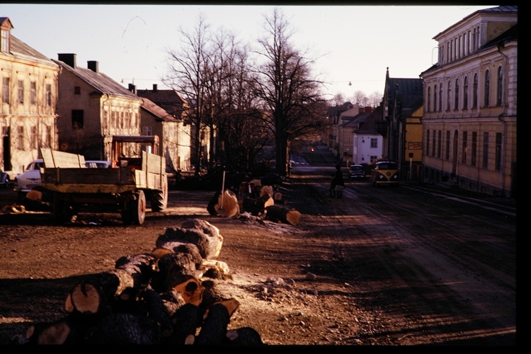 Norra Esplanaden i Växjö, okänt årtal. Lindallén försvinner.