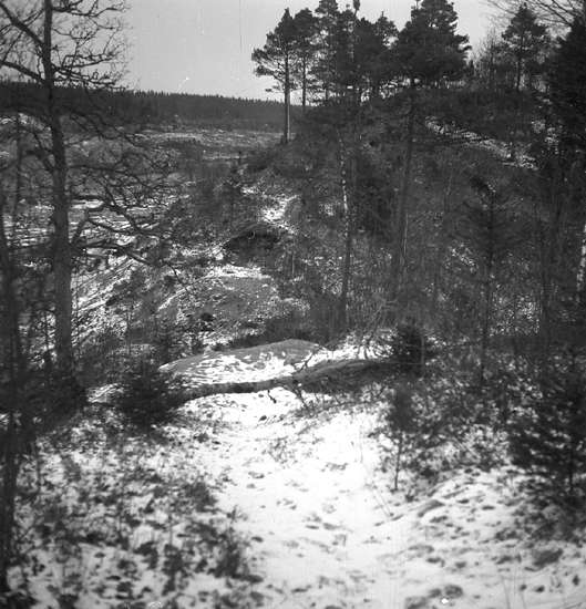 En brant rullstensås. Traryds skans.