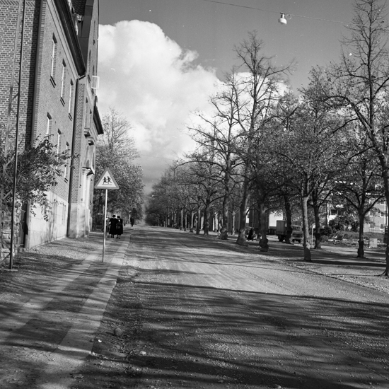 Norra Esplanaden, Växjö. Till vänster skymtar Mariahemmet.