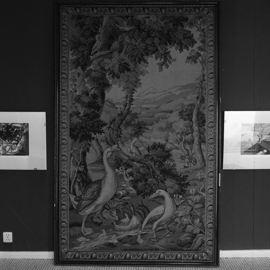 Gobeläng. M 21112. Smålands Museum samlingar. Hämtad från kv Nunnan, 1969.