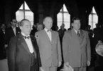 Köpmannaförbundet i Gävle firar 25 årsjubileum på Stadshuset. 3 juni 1950.