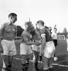 Fotboll på Strömvallen mellan Malmö FF - Gästrikland. 22 juni 1951.