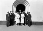 Komminister S. Cedermark, Stockholm. Konfirmation i Älvkarleby kyrka. Augusti 1951.