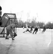 Bandymatch Forsbacka - Hammarby,  på Strömvallen. 13 januari 1952.