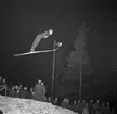 Måsbergsbacken, tävling i elljus. 5 februari 1952.