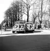 Bilolycka mellan en Buick 1939 och Volvo 1939 den 8 april 1952. Korsningen Norra Kungsgatan och Ruddammsgatan.