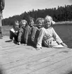 Simningens dag firas i Furuvik. 6 juli 1952.           Beställn. Margit Öberg, Väpnargatan 8 A, Gävle