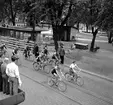 Sverigeloppet, Cyklisterna passerar Gävle. Juli 1952.