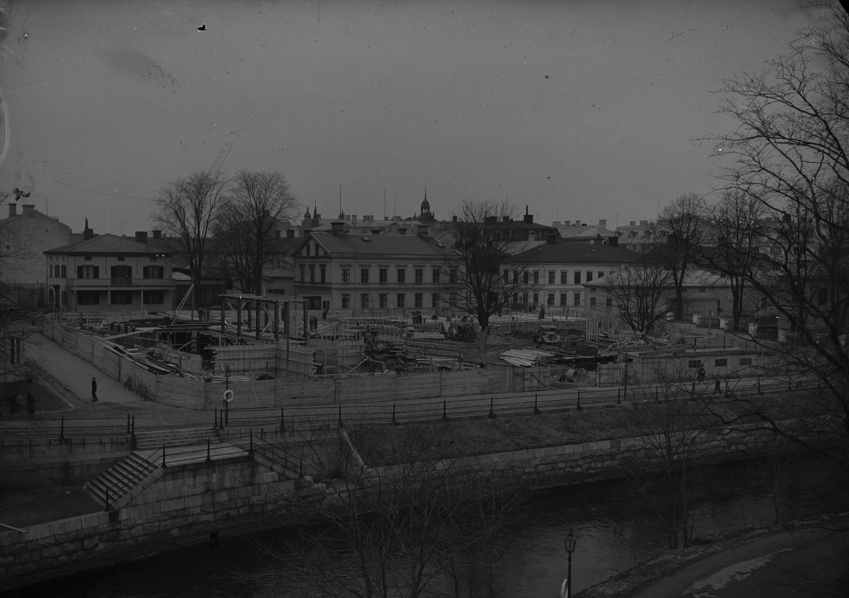 Bygge av Landstatshuset (Landstinget) på Norra Standgatan