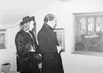 Konsthallen. Februari 1939. Sture Lagervall och Inga Tidblad