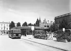 Busstationen på Stortorget. Bussen går till Hagaström.