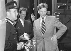 Konsum Alfa. Arne Andersson på Centralstationen. Stav-Erik i mitten
Sven Rohlén, brandchef, längst till vänster. Den 2 Juli 1943