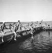 Simkurs vid Korsnäsverken. Juli 1939. Reportage för Arbetarbladet