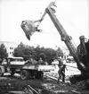 Grävningar vid Busstationen.Juli 1939. Reportage för Gefle Posten