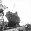 Den 7 september 1960. Gävle Varv. Stapelavlöpning. Båt nr 106.