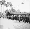 Fallskärmsjägarskolan i Karlsborg  1/10 1966. Chefsskifte. (Magnus Eriksson tar över efter Rolf Lundkvist).