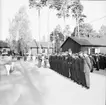 Fallskärmsjägarskolan i Karlsborg  1/10 1966. Chefsskifte. (Magnus Eriksson tar över efter Rolf Lundkvist).