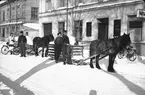 Åkare Andersson, snökörare. 27 februari 1942.