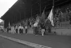 Riksidrottsförbundets medaljutdelning på Strömvallen.     7 juni 1953.