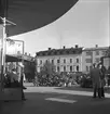 Busstation i centrala Gävle. År 1948.