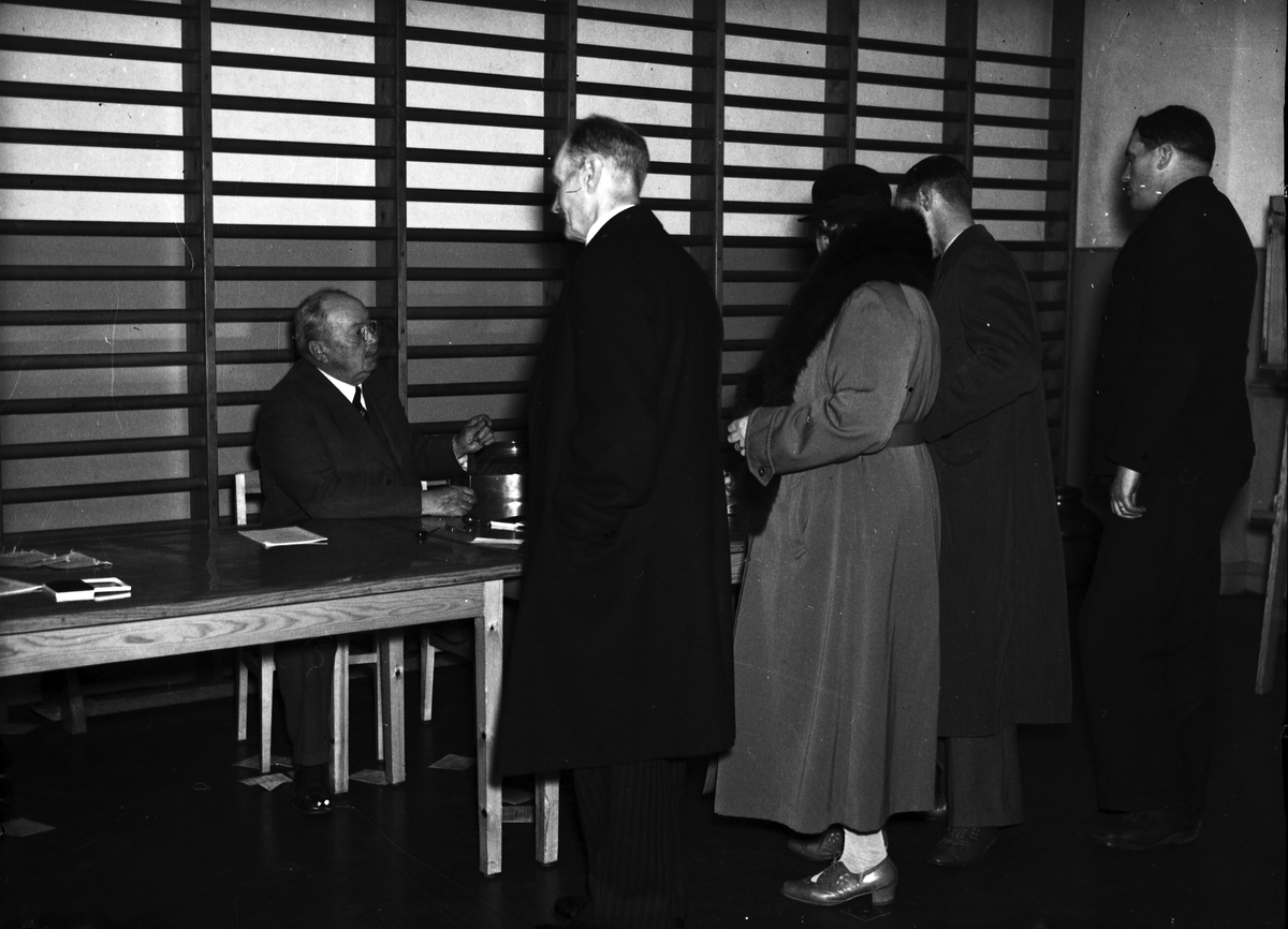 Reportage för Gefle Dagblad. Stadsfullmäktigeval 1938

