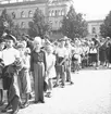 Den 23 juli 1938. Barnutflykt till Furuvik från Stora Torget i Gävle. Reportage för Gefle-Posten