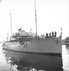 År 1938. Danskt Flottbesök. Inre hamnen. Reportage för Gefle Dagblad