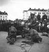 År 1938. Kamratmöte vid Kungsbäck. Reportage för Gefle Dagblad