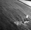 Fartyget Stellas haveri utanför Slangrevet. Flygbilder. 2 mars 1949.
