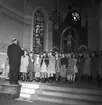 Skutskärs kyrka. Ärkebiskopen på besök. 24 mars 1949.