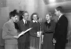 Radiostudions amerikautsändning 3-årsjubileum. 26 mars 1949. Reportage för Norrlands-Posten.