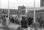 Gävle Manufaktur Svanen, Strömsbro 100 års-jubileum på fabriksområdet. År 1949.