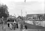 Gävle Manufaktur Svanen, Strömsbro 100 års-jubileum på fabriksområdet. År 1949.