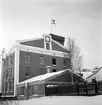 Gävle Manufaktur Svanen, Strömsbro i vinterskrud. 15 januari 1950.